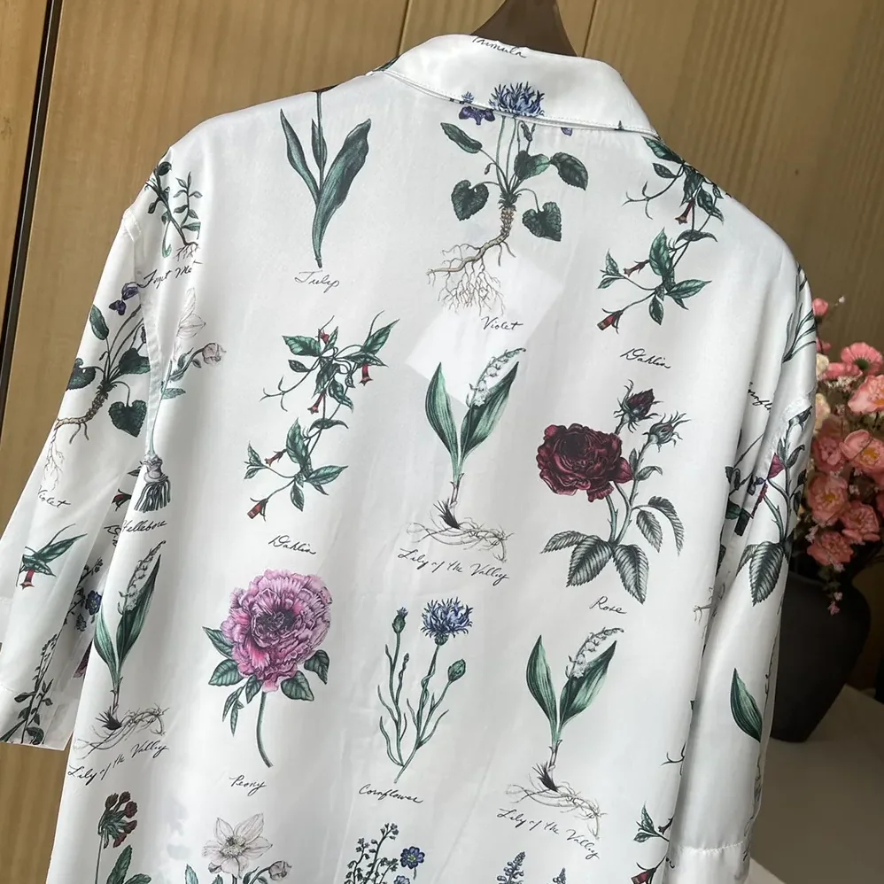Dior Herbarium Illustration Short for Men in Sleeved Shirt