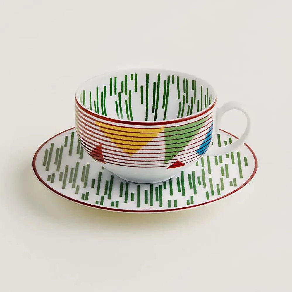 Hermes Hermes Hippomobile Tea Cup and Saucer for Unisex