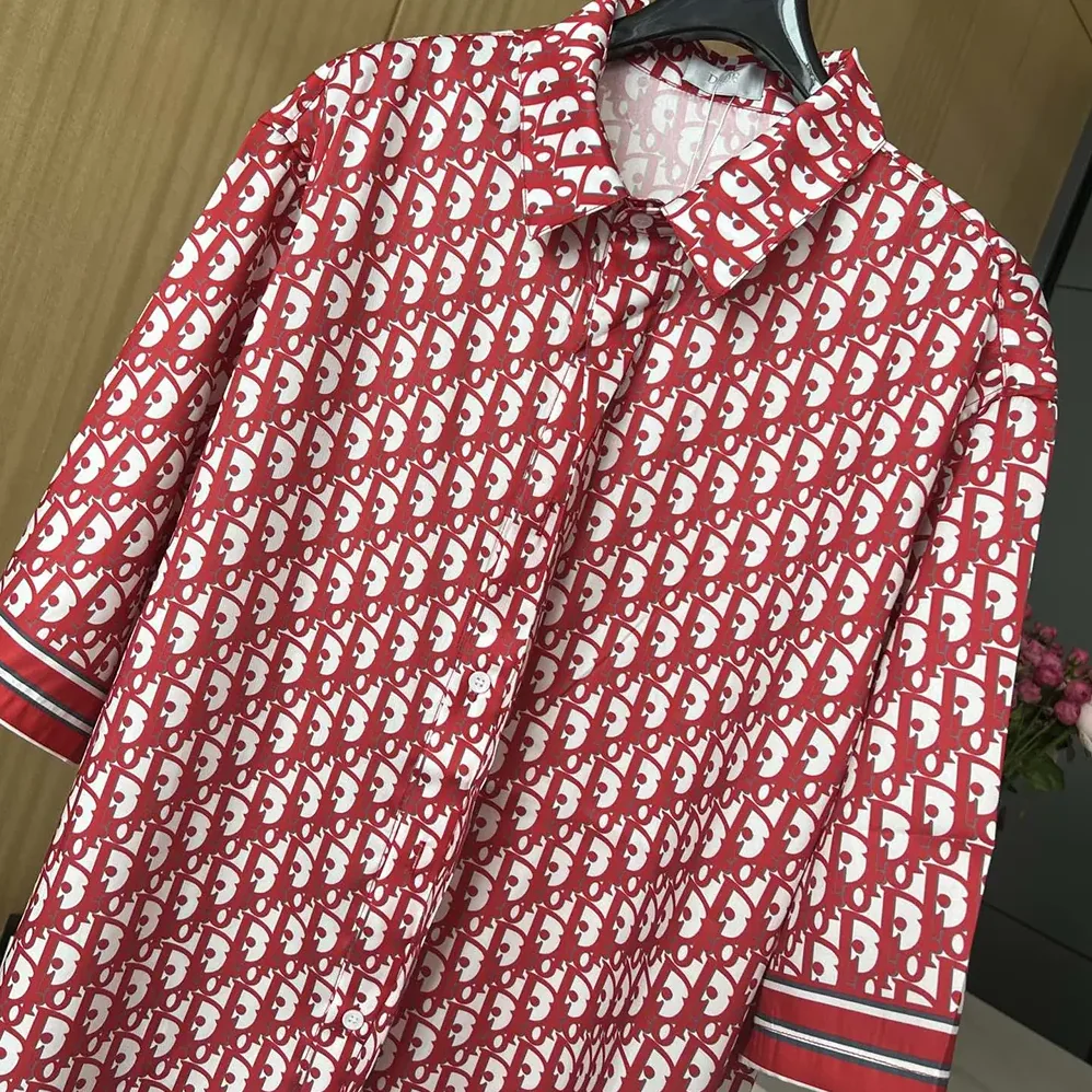 Dior Oblique Short-Sleeved Shirt in Silk Twill for Men