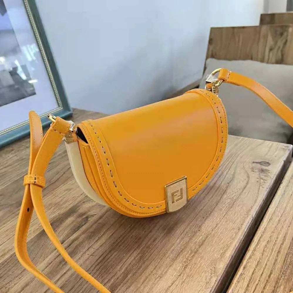 Fendi Moonlight Orange Leather Bag for Women