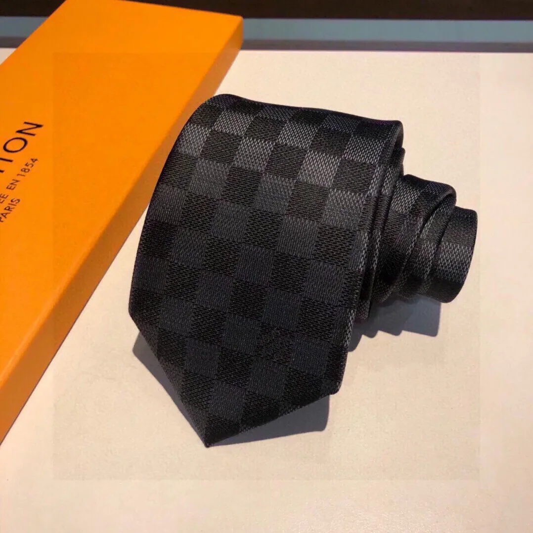Louis Vuitton Damier Classique Tie Black LV for Men Louis Vuitton Damier Classique Tie Black LV for Men