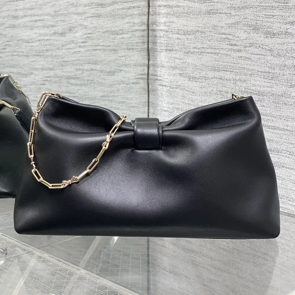 Dior Medium Dior Bow Bag Black Lambskin for Women