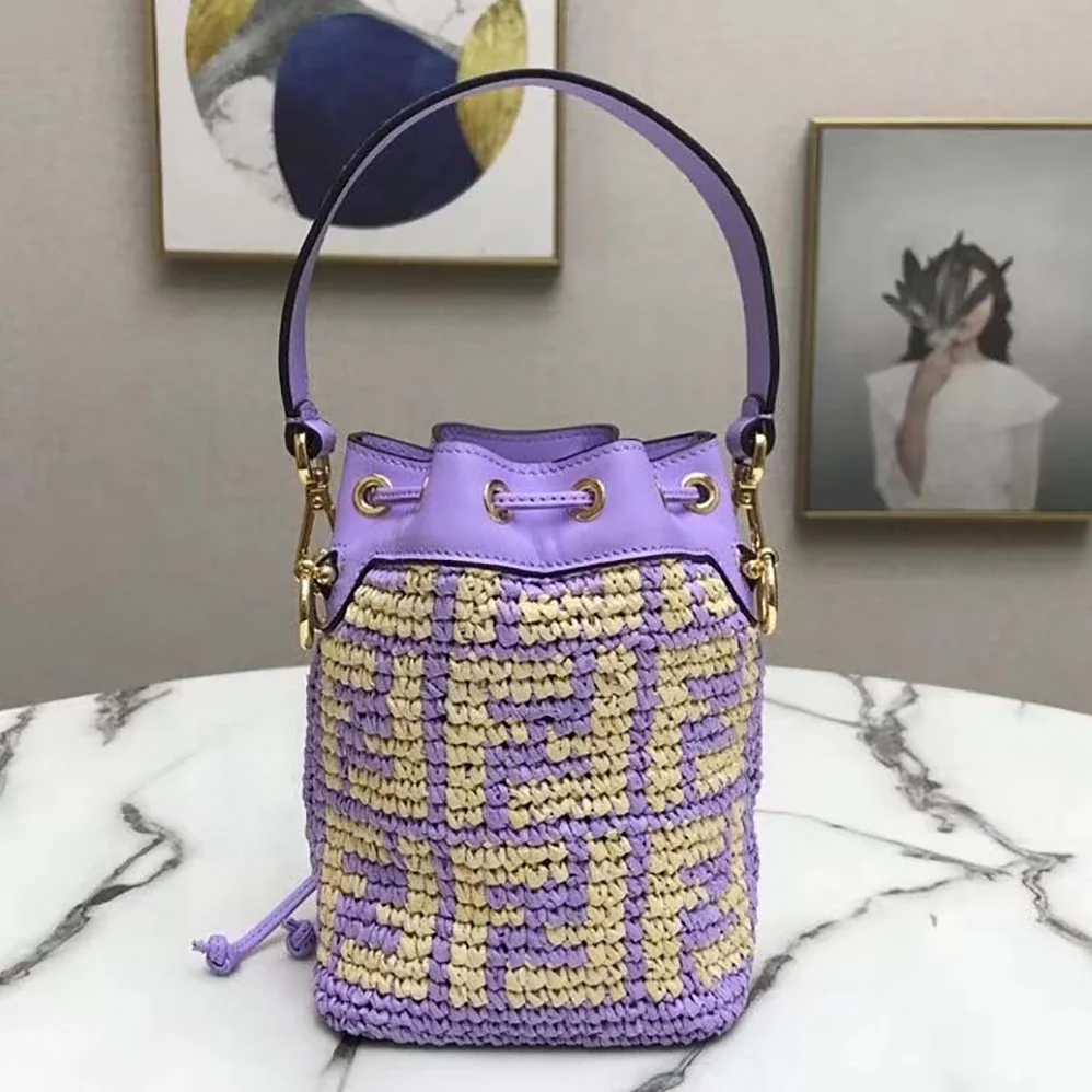 Fendi Mon Tresor Raffia Mini-Bag for Women in Purple