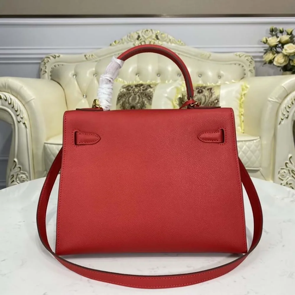 Hermes Kelly Bag 28 Epsom Leather for Women in Red
