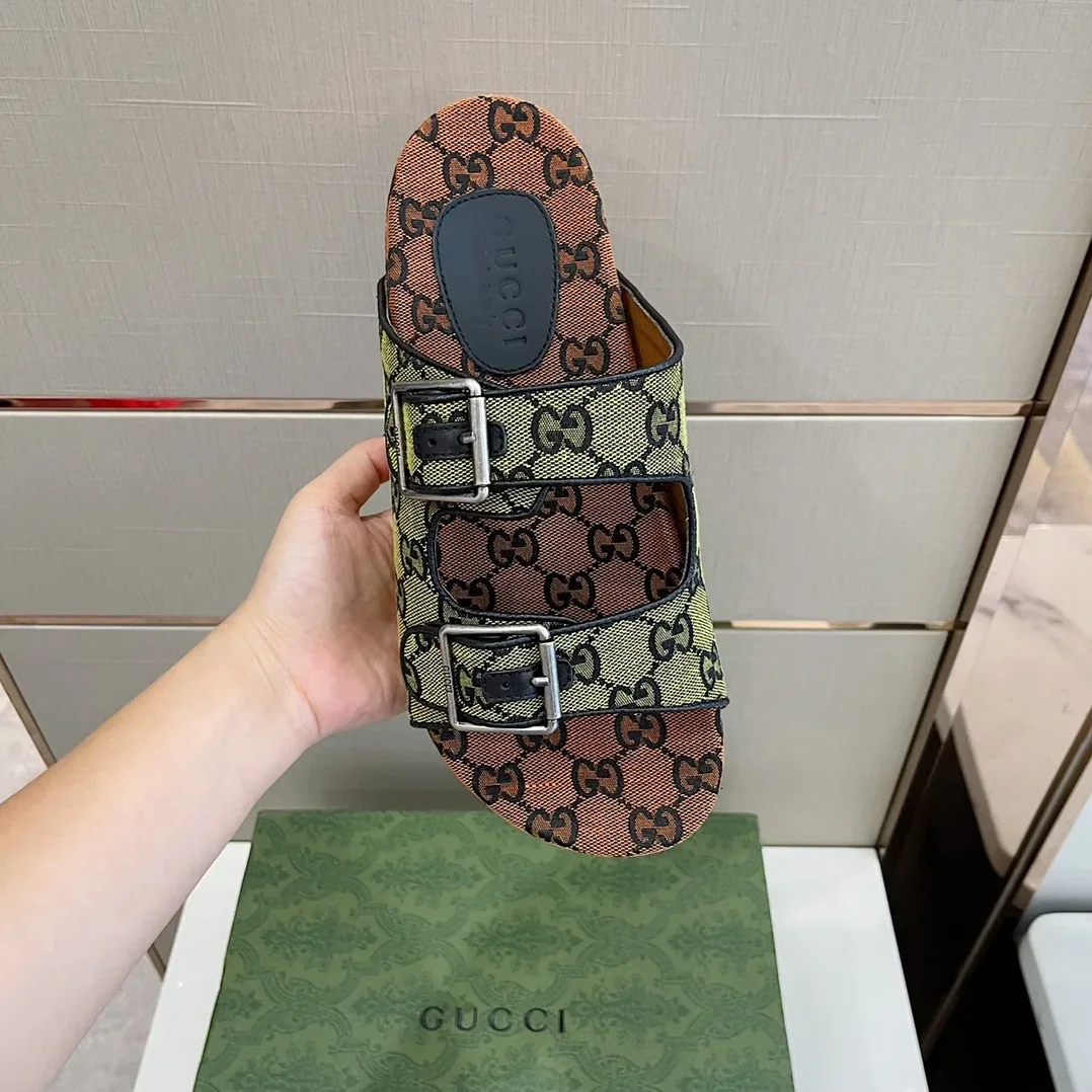 Gucci Slide Sandal With Straps Beige for Women
