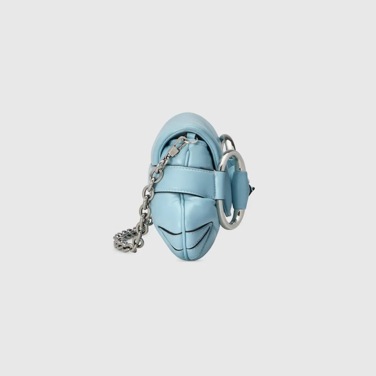 Gucci Horsebit Chain Medium Shoulder Bag Light Blue 15 Inches/ Gucci Horsebit Chain Medium Shoulder Bag Light Blue 15 Inches/