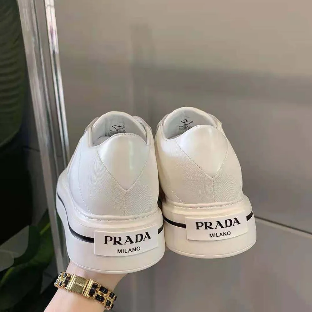 Prada Macro Re-Nylon and Brushed Leather Sneakers for Women
