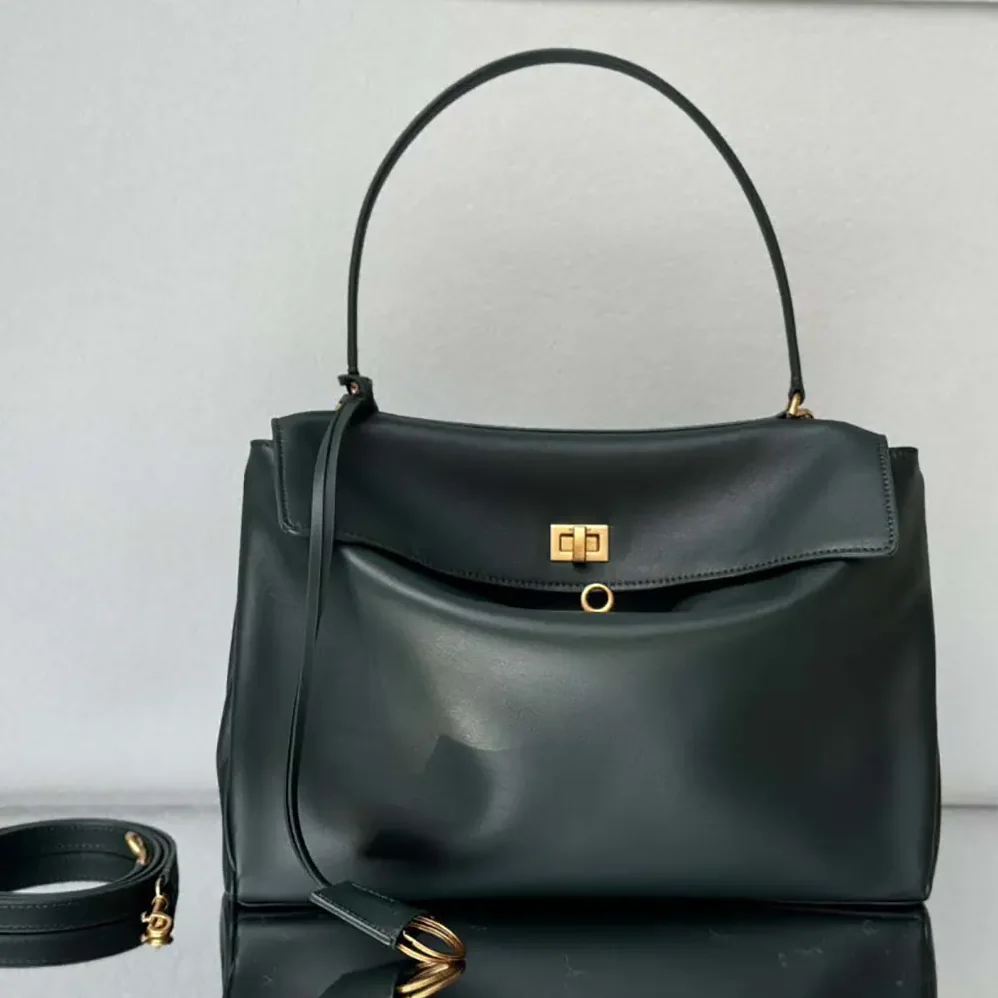 Balenciaga Rodeo Medium Handbag in Pine Green Smooth Calfskin for Women Balenciaga Rodeo Medium Handbag in Pine Green Smooth Calfskin for Women