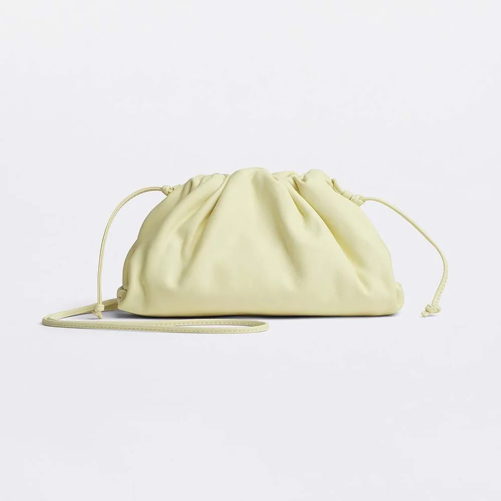 Bottega Veneta Mini Pouch Mini Leather Clutch with Strap for Women
