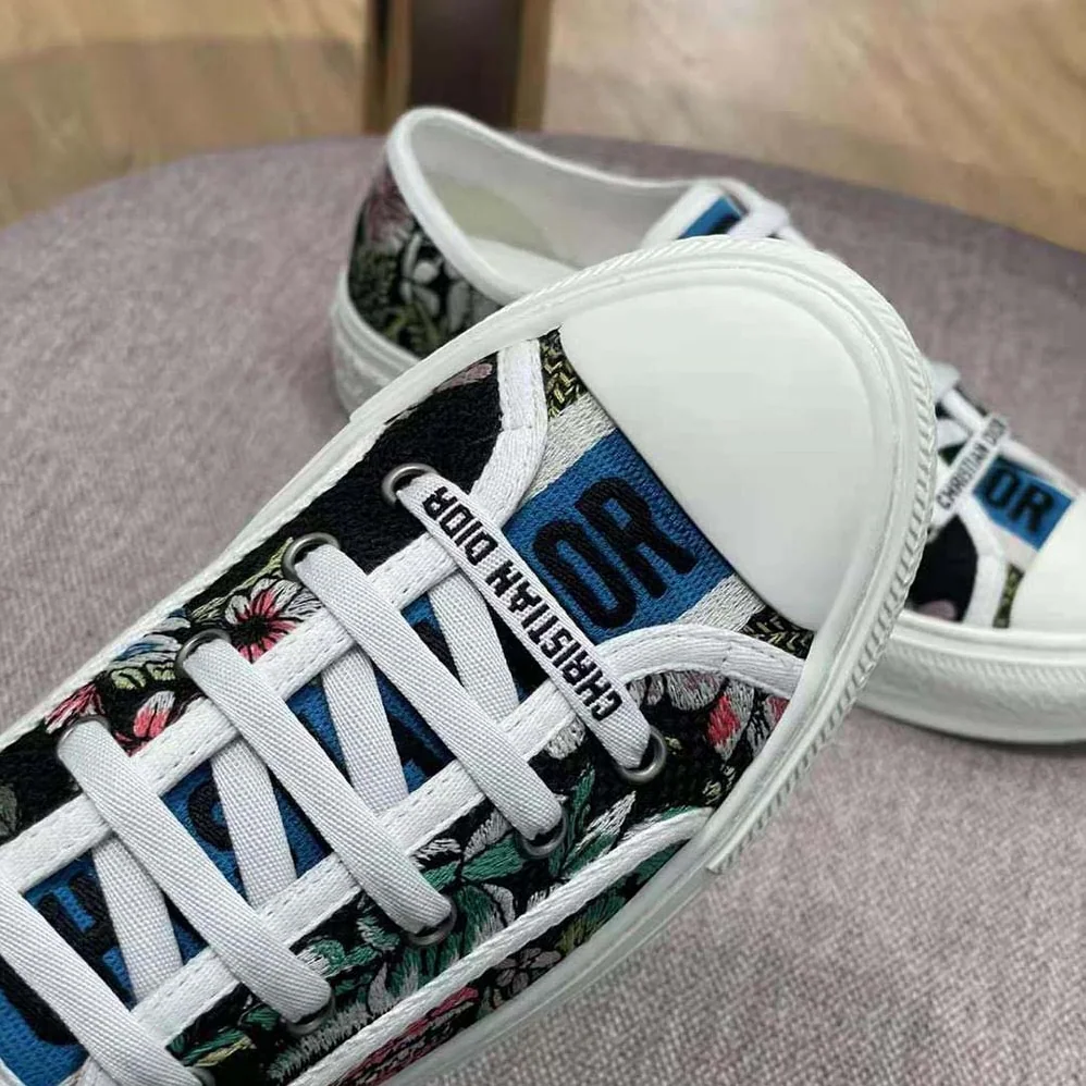 Dior Walk N Dior Sneaker Black Multicolor D for Women in Constellation Embroidered Cotton