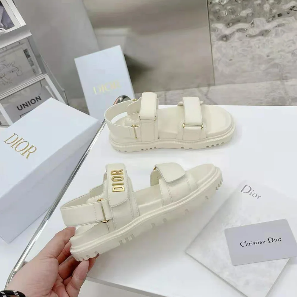 Dior Dioract Sandal White Lambskin for Women Dior Dioract Sandal White Lambskin for Women