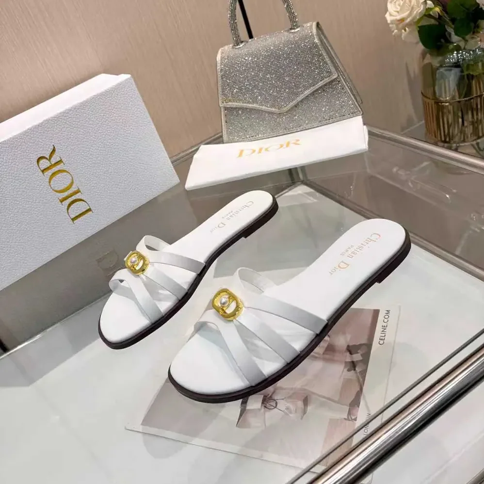 Dior 30M Slide White Calfskin for Women