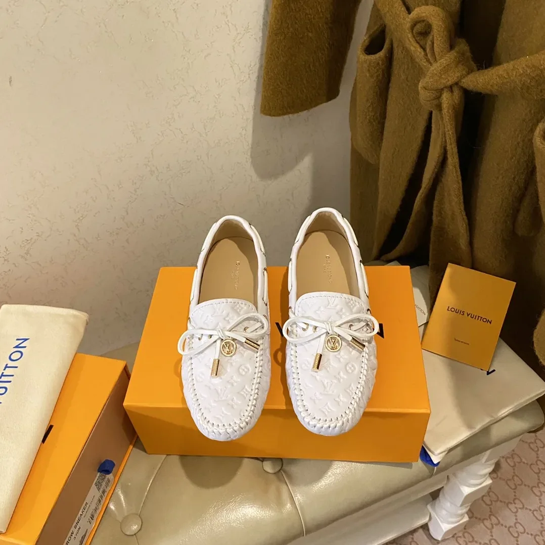 Louis Vuitton Gloria Flat Loafer White