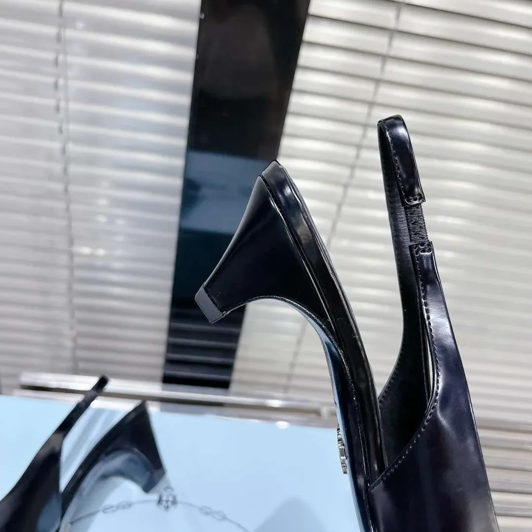 Prada Frill Slingback Pumps Black