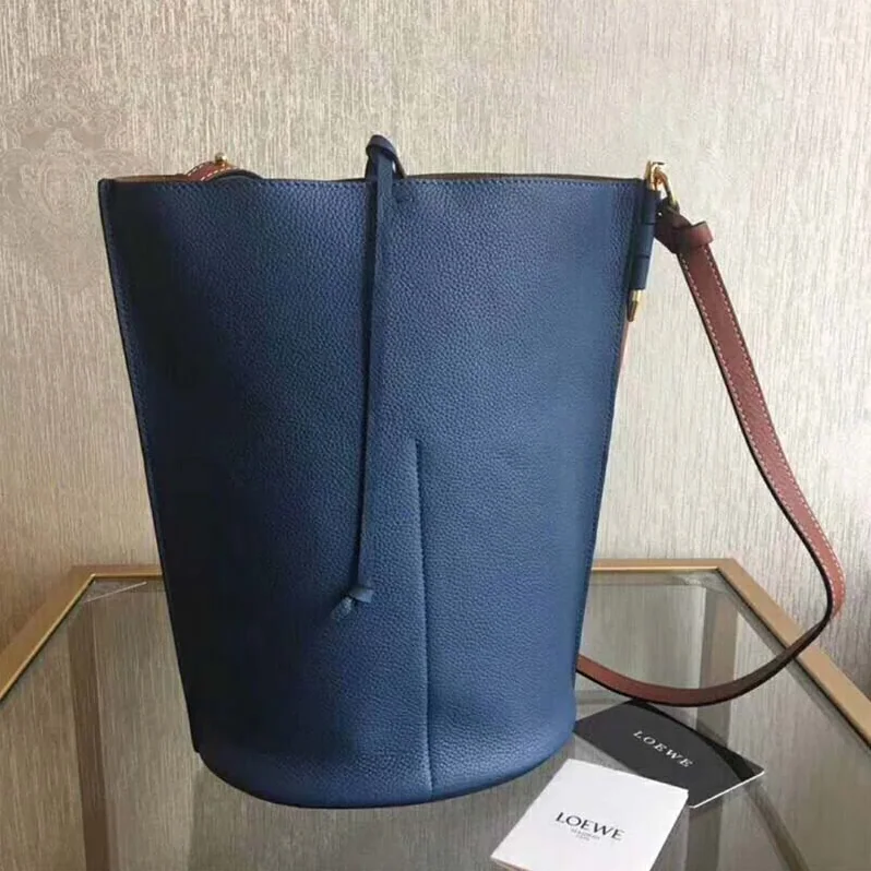 Loewe Gate Bucket Bag Light In Calfskin for Women in Blue