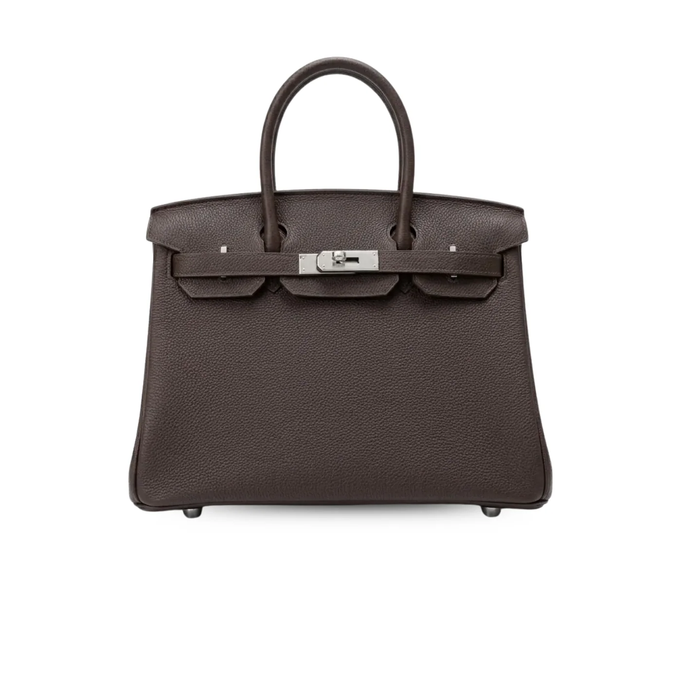 Hermes Birkin 30 Top Handle Bag / Togo Dark Grey Silver Hardware Hermes Birkin 30 Top Handle Bag / Togo Dark Grey Silver Hardware