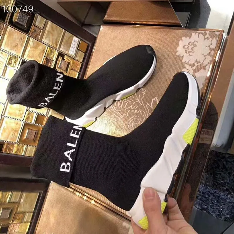 Balenciaga Shoes Speed Trainers with Tricolor Sole for Unisex in Yellow