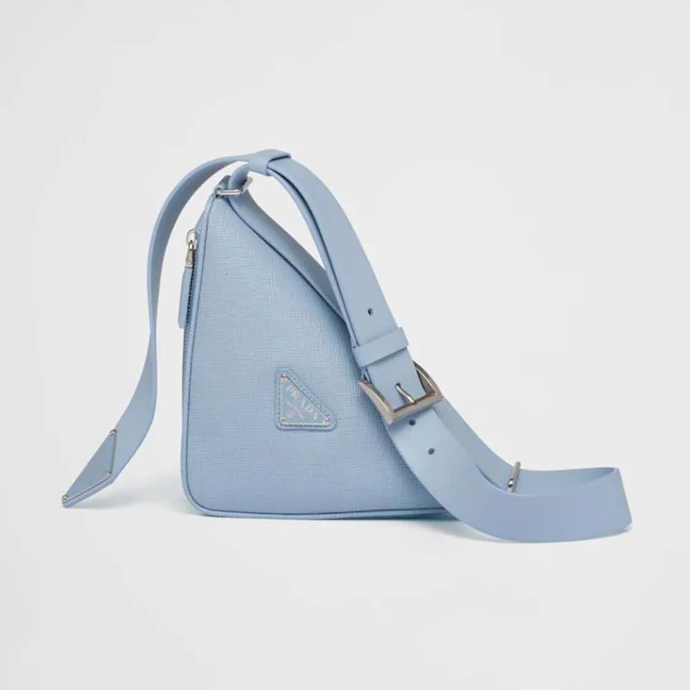 Prada Saffiano Leather Belt Bag for Unisex in Blue Prada Saffiano Leather Belt Bag for Unisex in Blue