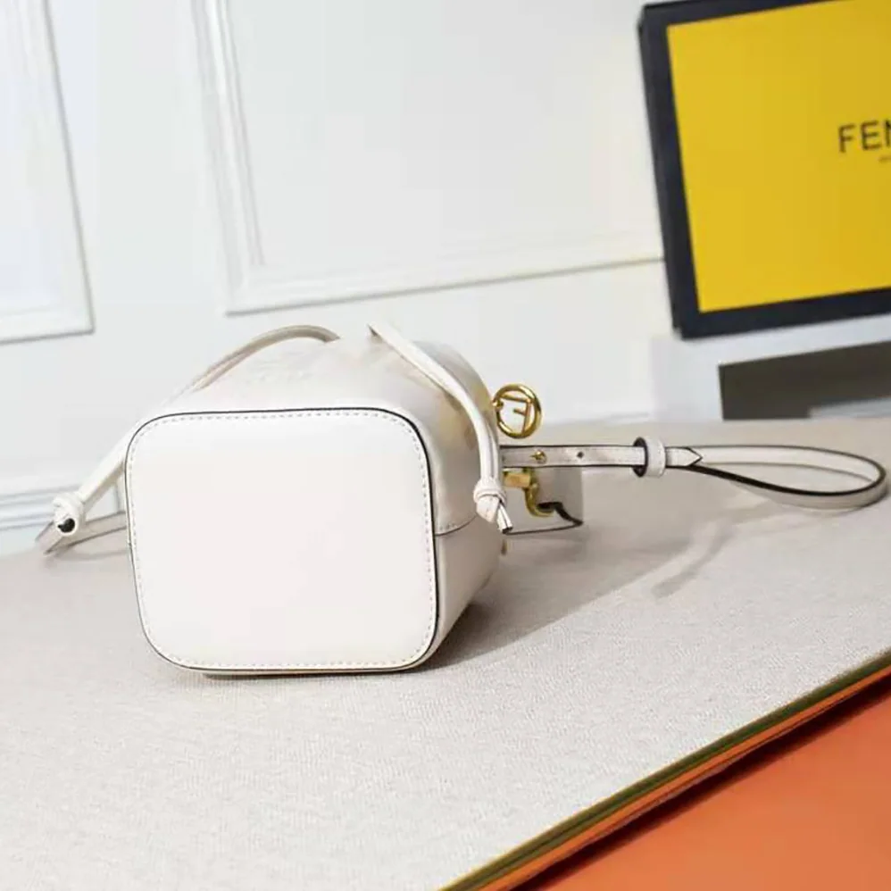 Fendi Mon Tresor Leather Mini Bag for Women in White Fendi Mon Tresor Leather Mini Bag for Women in White