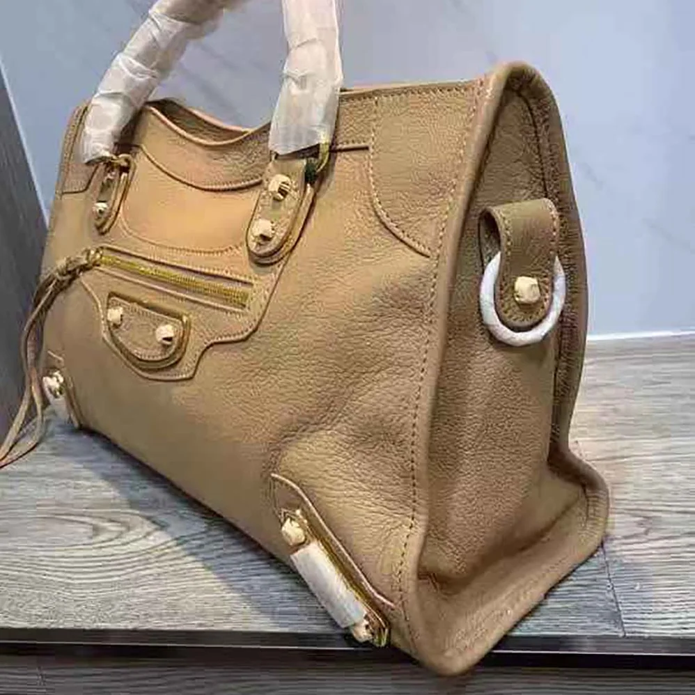 Balenciaga Classic Metallic Edge City S Goatskin Hand Carry Bag for Women