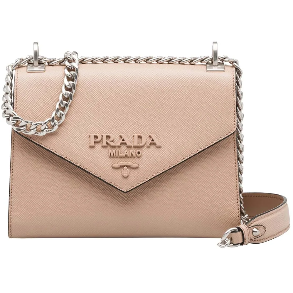 Prada Monochrome Saffiano Leather Bag for Women in Pink Prada Monochrome Saffiano Leather Bag for Women in Pink