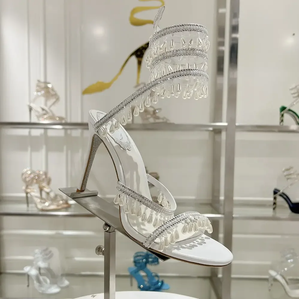 Rene Caovilla Chandelier Ivory Sandal 105 for Women