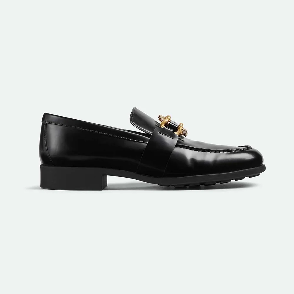 Bottega Veneta Monsieur Loafer in Calfskin Leather for Unisex in Black Bottega Veneta Monsieur Loafer in Calfskin Leather for Unisex in Black