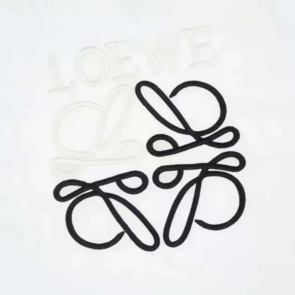Loewe Relaxed Fit T-shirt in Cotton for Men in White/Black