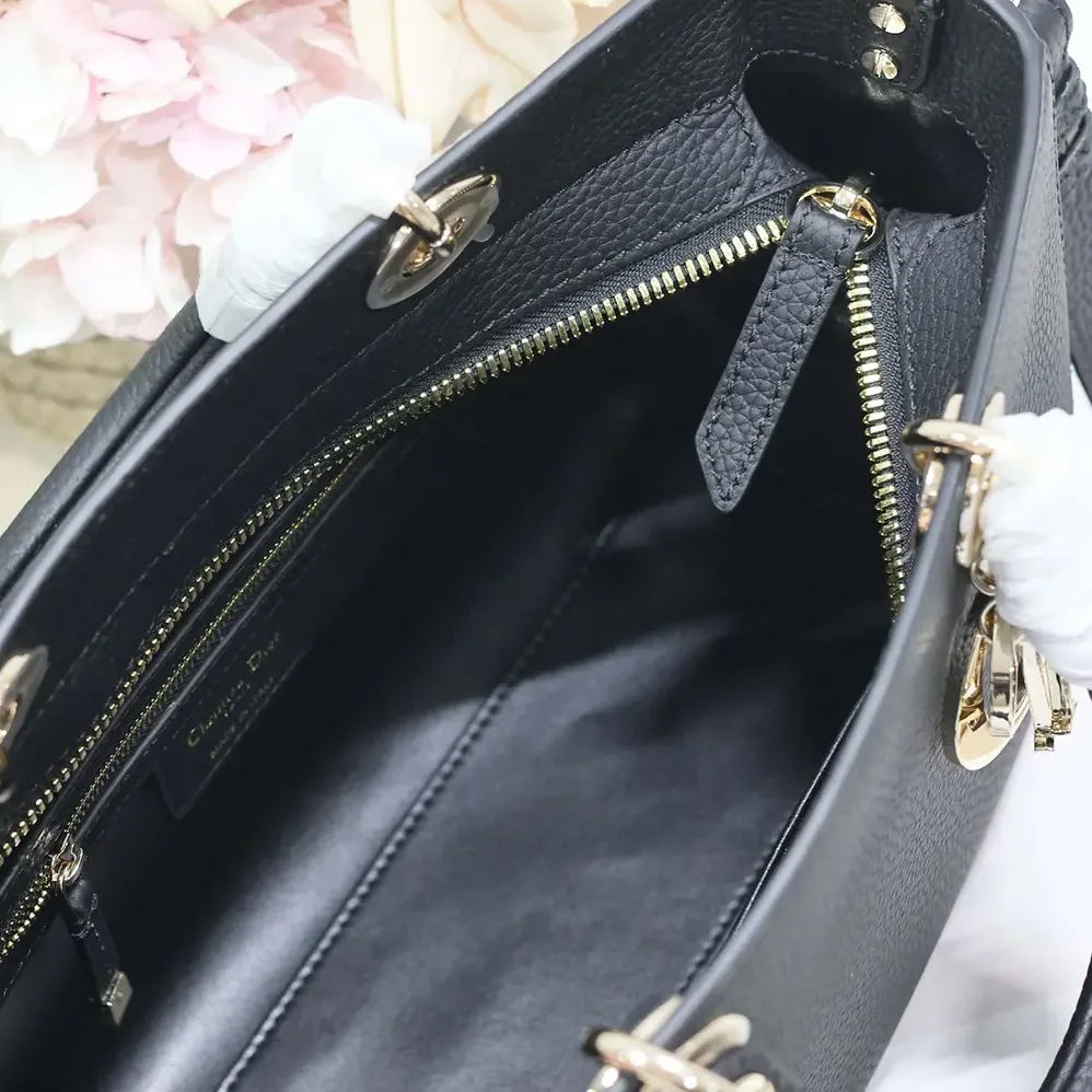 Dior Medium Lady D-Sire My ABCDior Bag Black Taurillon Leather for Women