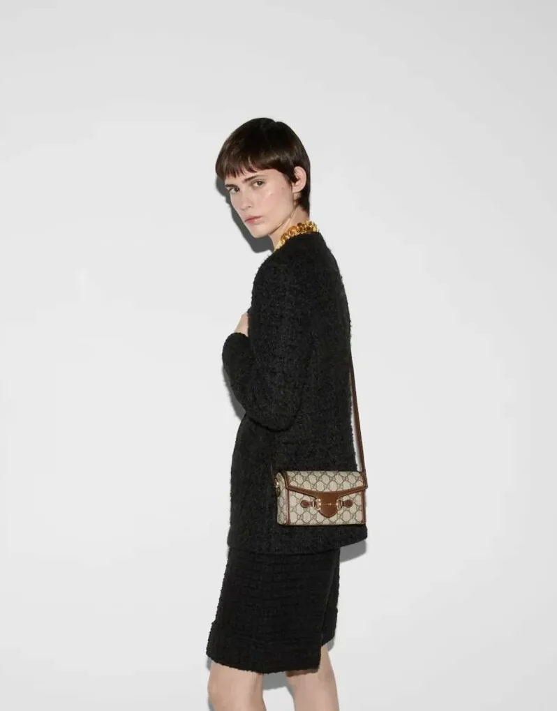 Gucci Horsebit 1955 Mini Bag Beige / GG