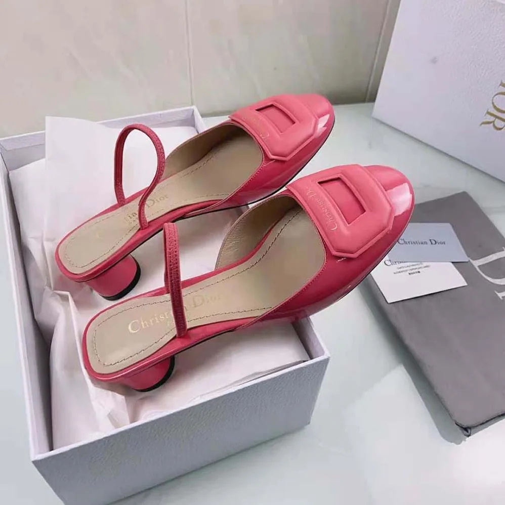 Dior Day Slingback Pump Indy Pink Patent Calfskin for Women Dior Day Slingback Pump Indy Pink Patent Calfskin for Women