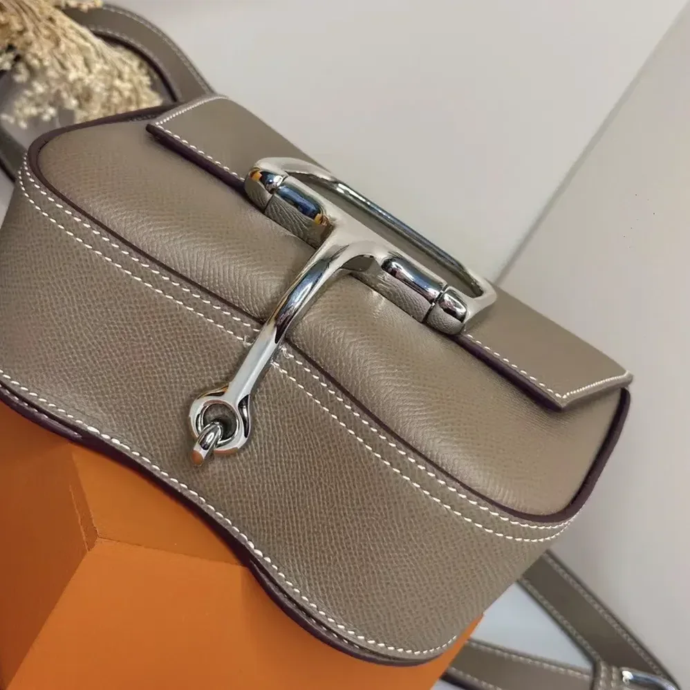 Hermes Della Cavalleria Mini Bag Epsom Leather for Women in Grey/Silver Hermes Della Cavalleria Mini Bag Epsom Leather for Women in Grey/Silver