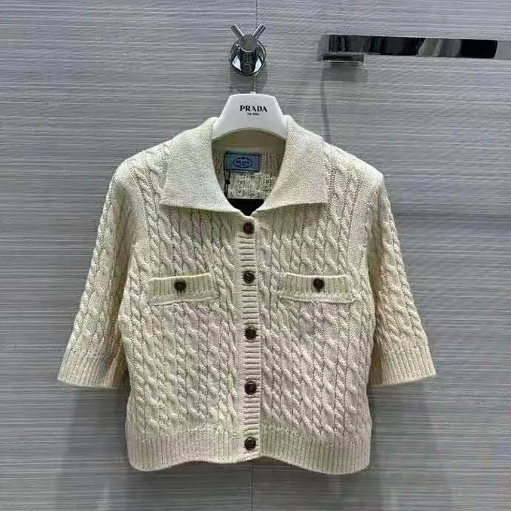 Prada Cable for Women in Knit Cotton Sweater