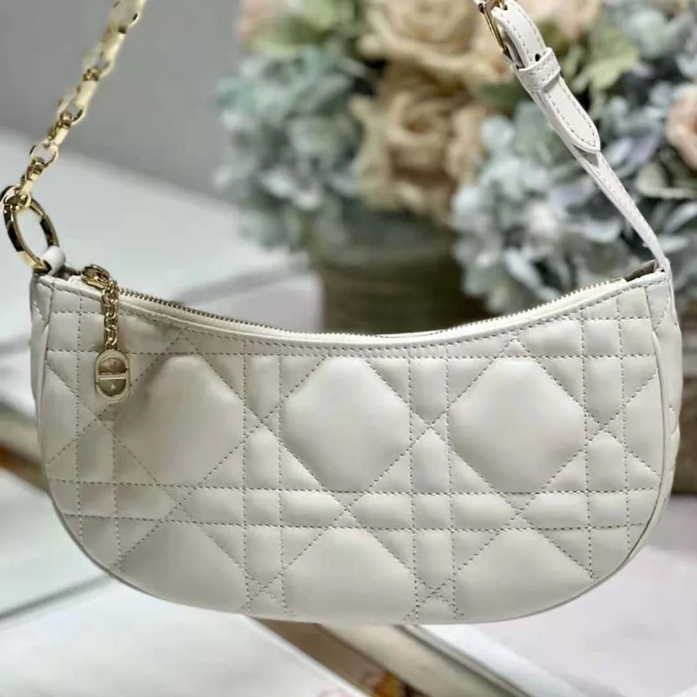 Dior CD Lounge Bag Latte Supple Macrocannage Lambskin for Women Dior CD Lounge Bag Latte Supple Macrocannage Lambskin for Women