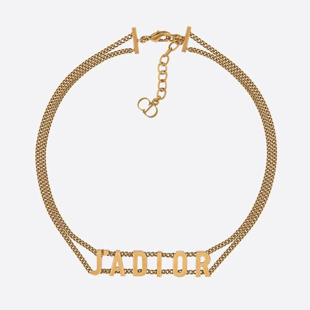 Dior J'Adior Choker Antique Gold for Women in Finish Metal