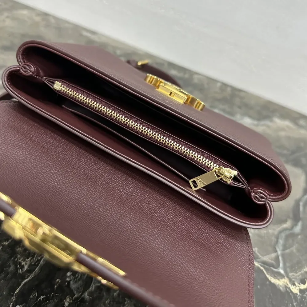 Celine Teen Nino Bag in Smooth Satinated Calfskin for Women in Burgundy Celine Teen Nino Bag in Smooth Satinated Calfskin for Women in Burgundy