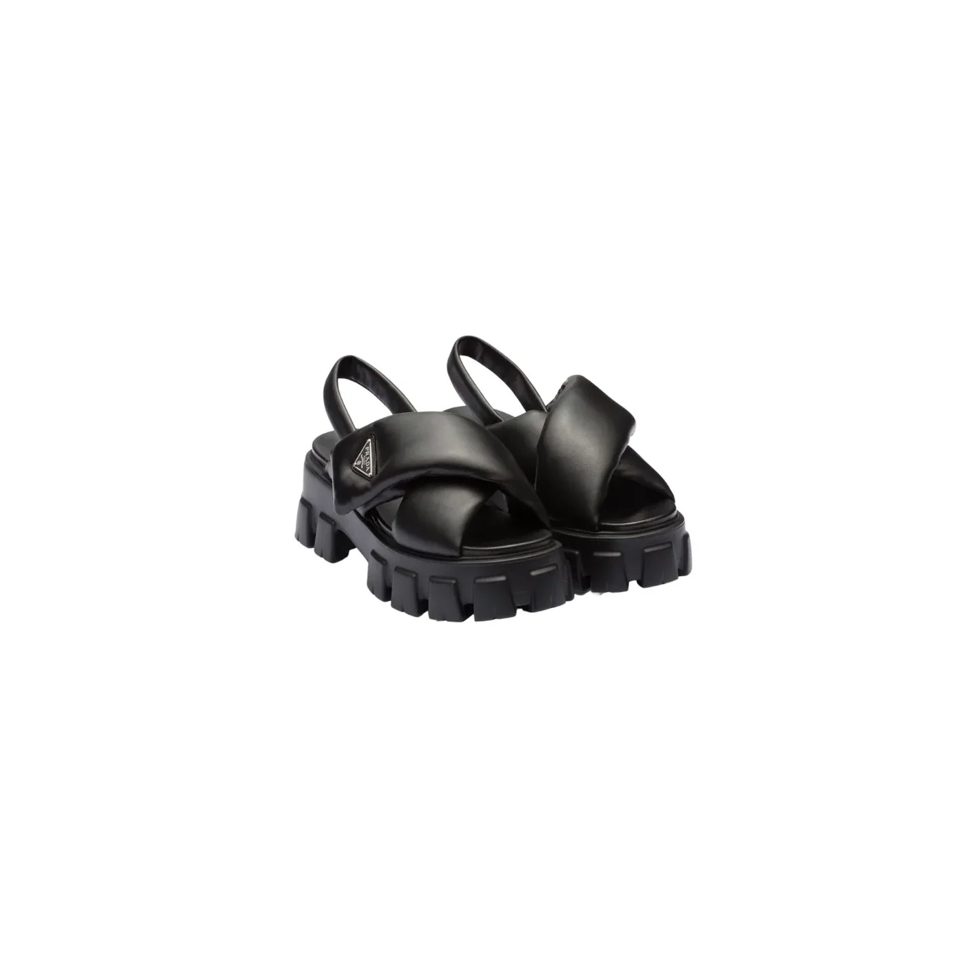 Monolith Padded Nappa Leather Sandals 1X123N_2DL8_F0002_F_055 Monolith Padded Nappa Leather Sandals 1X123N_2DL8_F0002_F_055