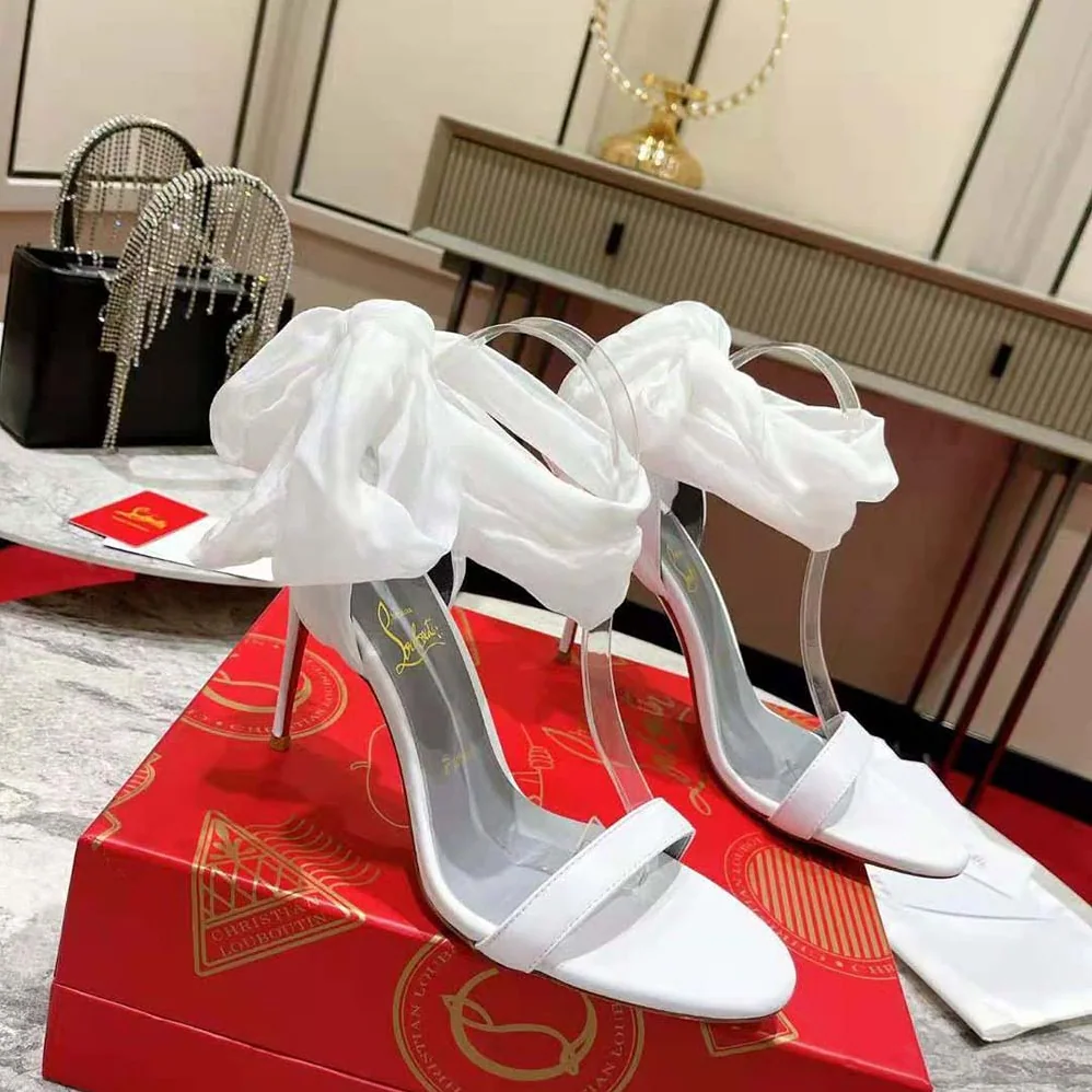 Christian Louboutin Sandale Du Désert 100 mm Heel Height for Women in White