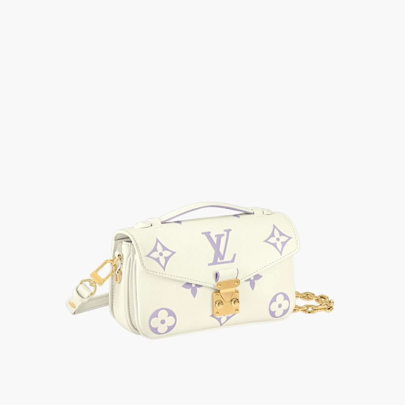 Louis Vuitton Pochette Metis East West Shoulder Bag in Cream Gold Hardware
