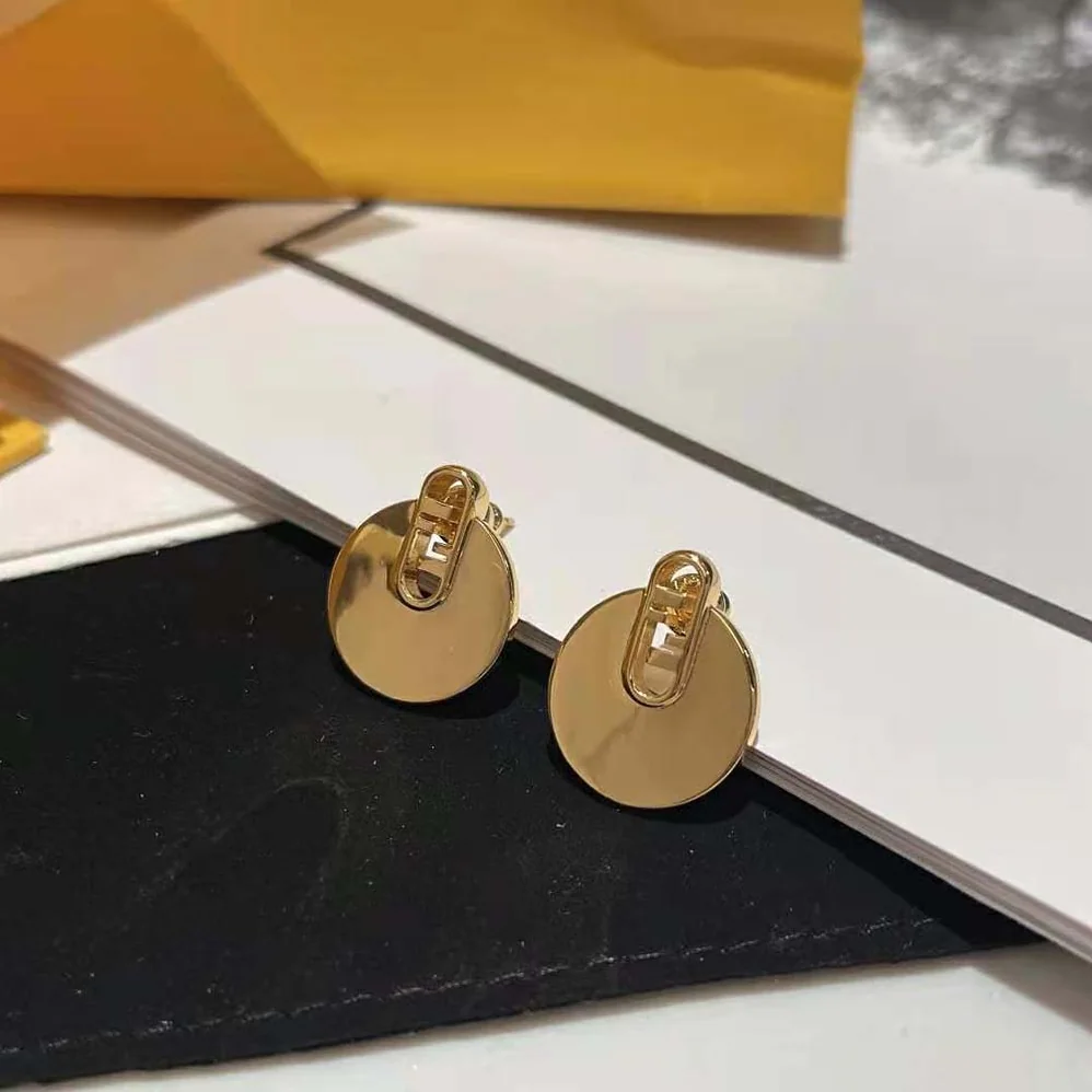 Fendi O Lock Earrings Gold Colored for Women Fendi O Lock Earrings Gold Colored for Women