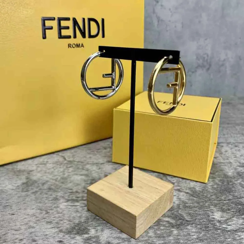Fendi F Is Fendi Earrings Gold and Palladium Earrings for Women Fendi F Is Fendi Earrings Gold and Palladium Earrings for Women