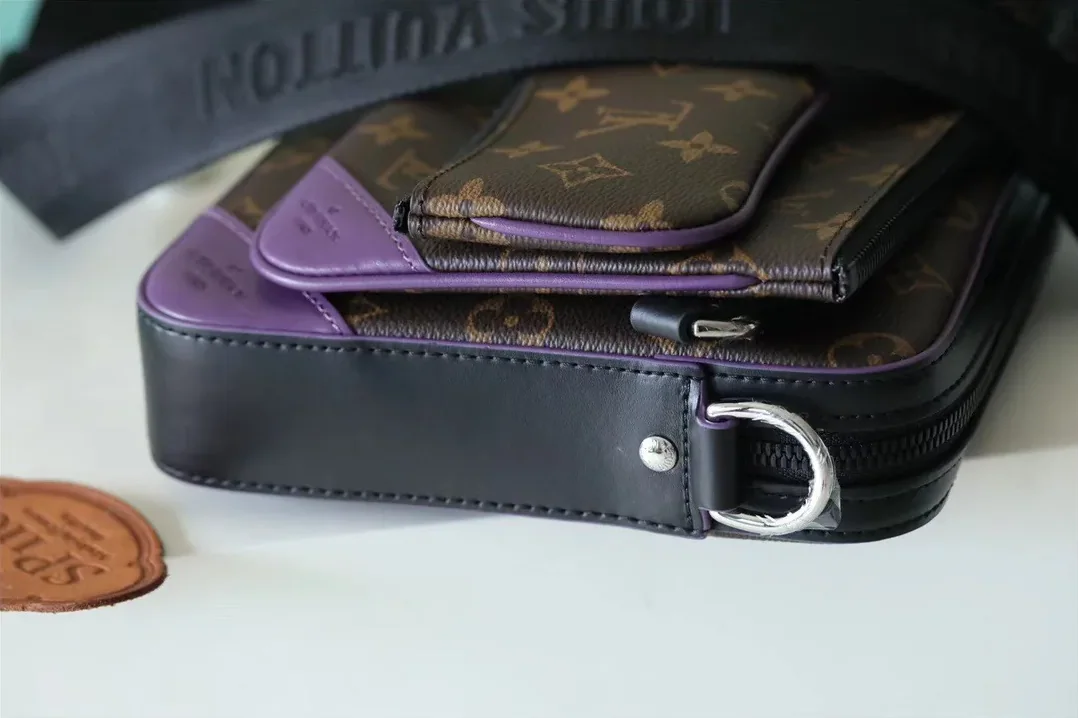 Louis Vuitton Trio Messenger Monogram Macassar Canvas By Virgil Ablohs Purple