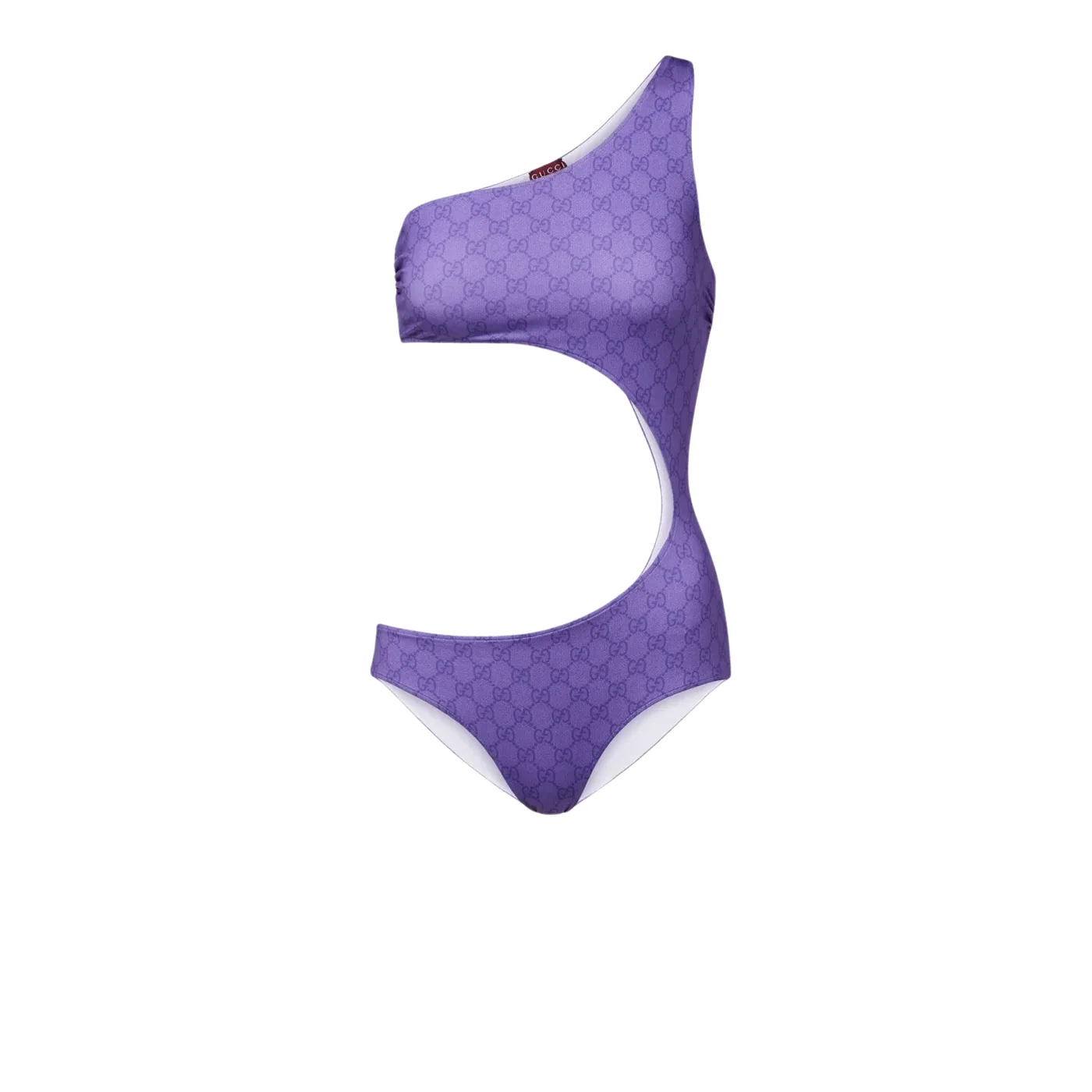 Gucci GG Printed Cutout Swimsuit Purple