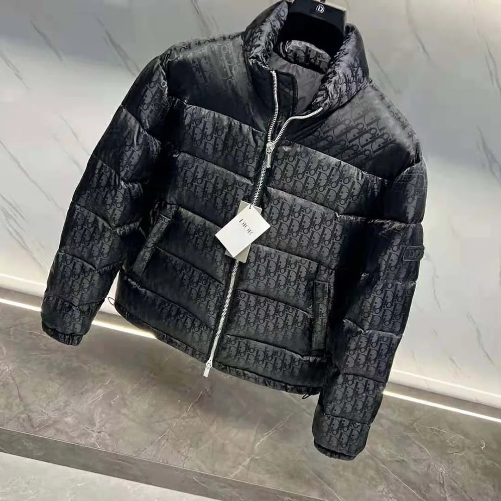 Dior Oblique Down Jacket Black Technical Jacquard for Men Dior Oblique Down Jacket Black Technical Jacquard for Men