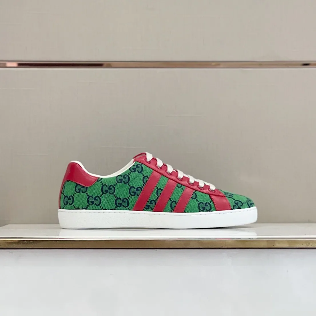 Gucci x Adidas GG Sneakers Green Red for Men Gucci x Adidas GG Sneakers Green Red for Men