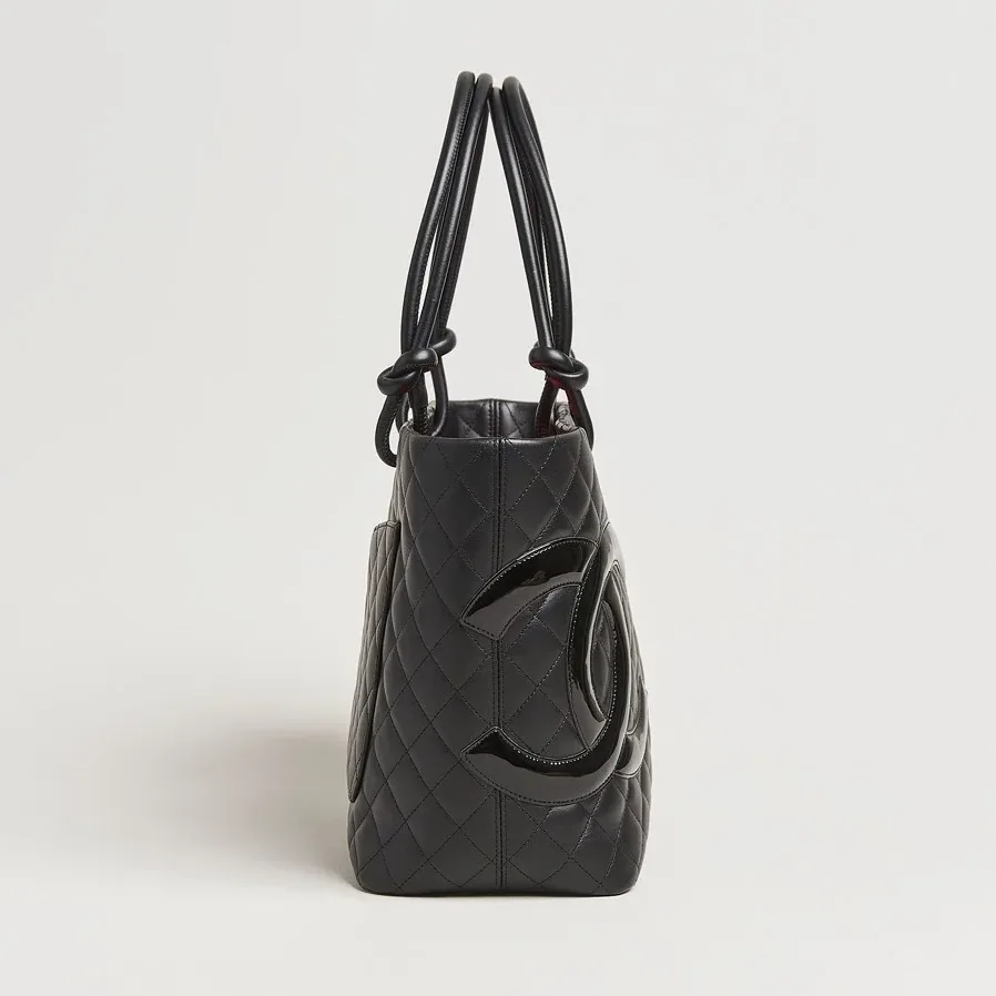 Chanel Cambon Ligne Large Tote Bag in Black Silver Hardware Chanel Cambon Ligne Large Tote Bag in Black Silver Hardware