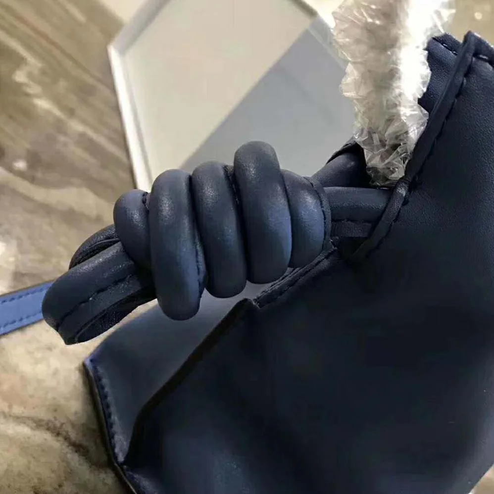 Loewe Flamenco Knot Mini Bag in Nappa Leather for Women in Navy Loewe Flamenco Knot Mini Bag in Nappa Leather for Women in Navy