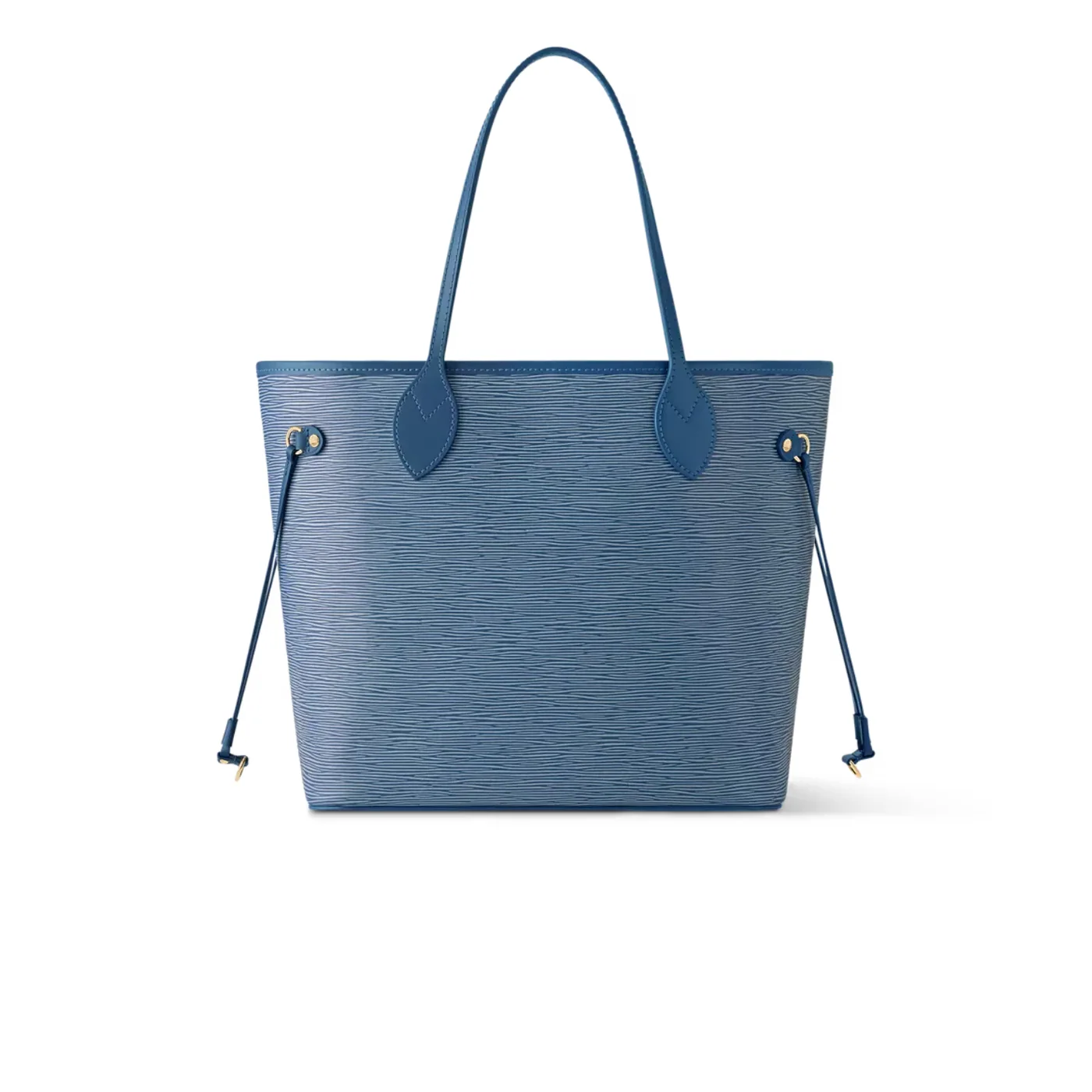 Louis Vuitton Neverfull MM Tote Bag in Blue Gold Hardware
