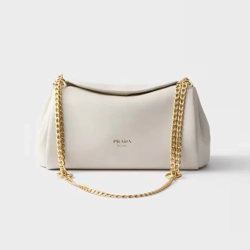 Prada Tumulte Small Nappa Leather Bag for Women in White