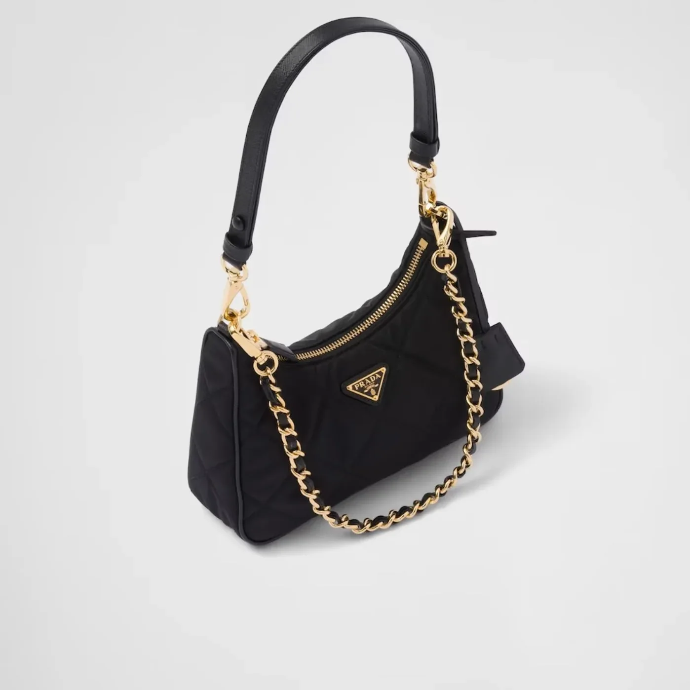 Prada Re- 1995 Chaîne Re-Nylon Mini-Bag Black 1BC204_2AOS_F0002_V_QOO- / 8.6 Inches Prada Re- 1995 Chaîne Re-Nylon Mini-Bag Black 1BC204_2AOS_F0002_V_QOO- / 8.6 Inches